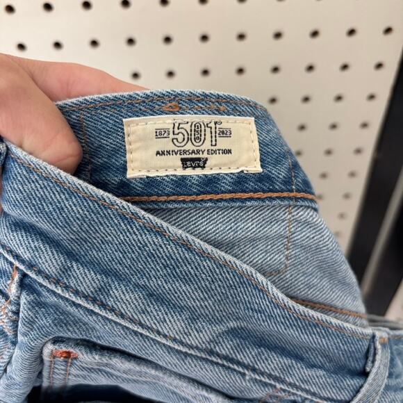 Levis Premium 501 150th Anniversary 93' Sashiko Patchwork 7" Shorts Men’s Sz 33” - Picture 6 of 10